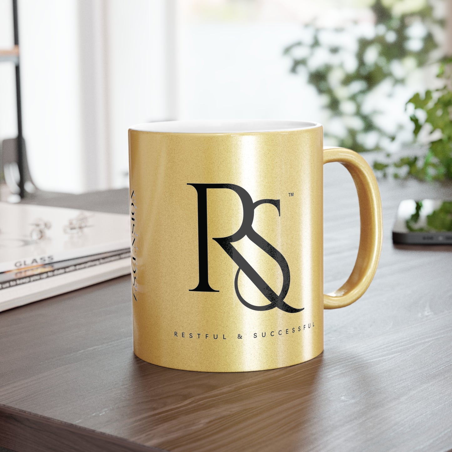 Restful and Successful Metallic Mug (Gold)